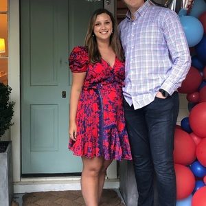 Self Portrait Red and Blue Dress Size US 8